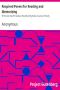 [Gutenberg 10131] • Required Poems for Reading and Memorizing / Third and Fourth Grades, Prescribed by State Courses of Study